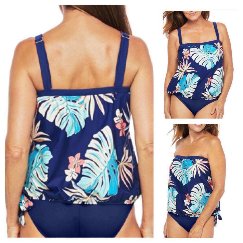 Maxine of Hollywood Bandeau tankini swimsuit top - Picture 8 of 8